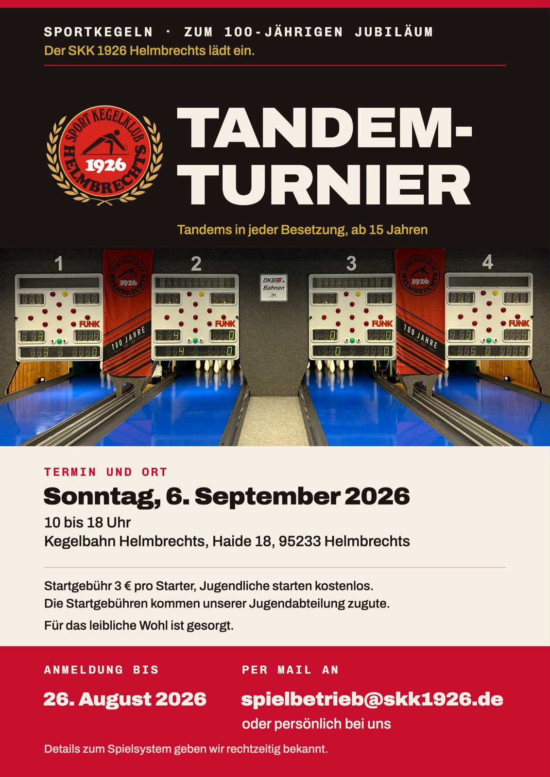 Jubiläums - Tandemturnier